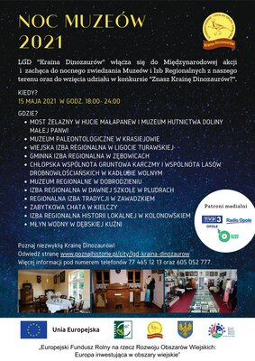  Konkurs Znasz Krainę Dinozaurów? w ramach Nocy Muzeów 2021